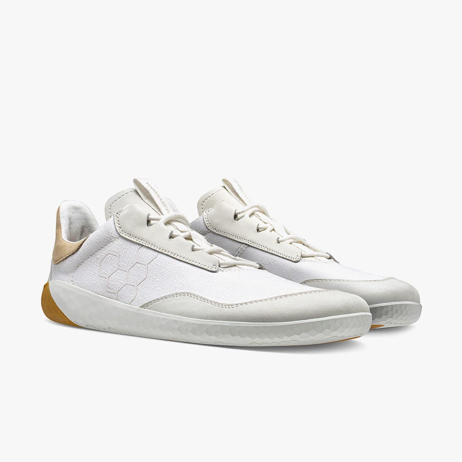 White Men's Vivobarefoot Geo Shell Casual Shoes | Philippines 0081EBCX